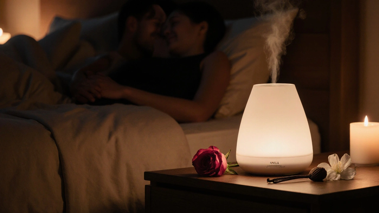 Aromadifuzér pro tantrickou masáž: Jak vybrat správné esence pro hlubokou pout a relaxaci